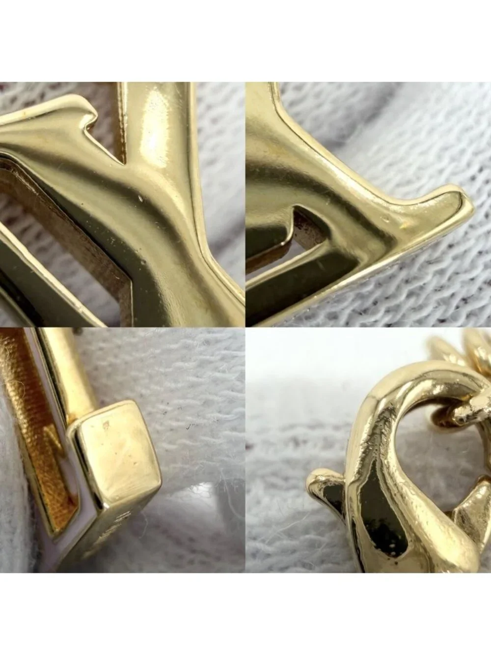 Louis Vuitton Necklace LV Iconic Enamel Adjustable Monogram Flower Gold Pink